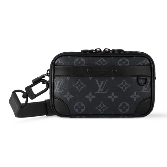 LOUIS VUITTON ALPHA WEARABLE WALLET BAG MENS - BLACK/GREY