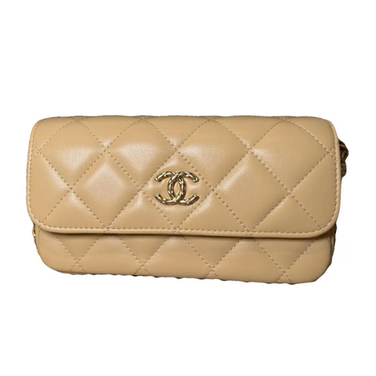 CHANEL WALLET ON CHAIN CLASSIQUE - BEIGE