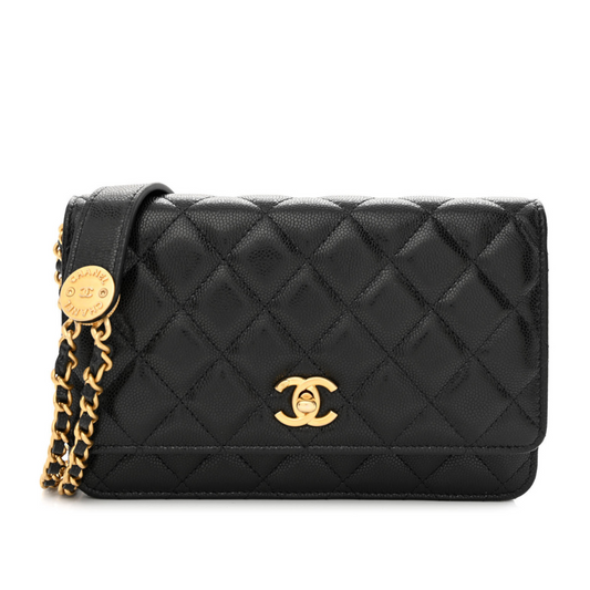 CHANEL CLUTCH ON CHAIN - BLACK