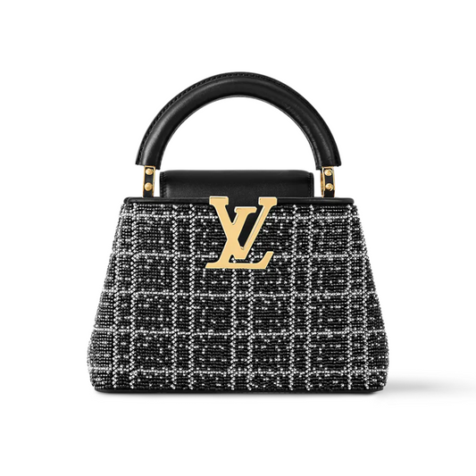 LOUIS VUITTON CAPUCINES MINI PURSE - BLACK/GEM