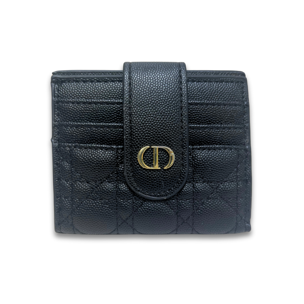 DIOR STRAP CARD HOLDER - BLACK/GOLD