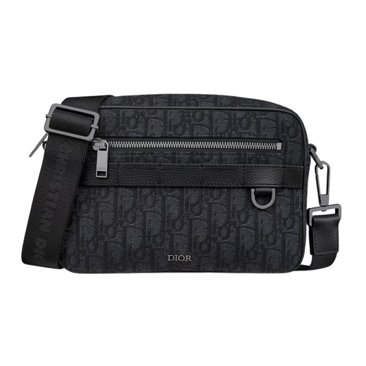 DIOR SAFARI BAG WITH STRAP MEN - BLACK