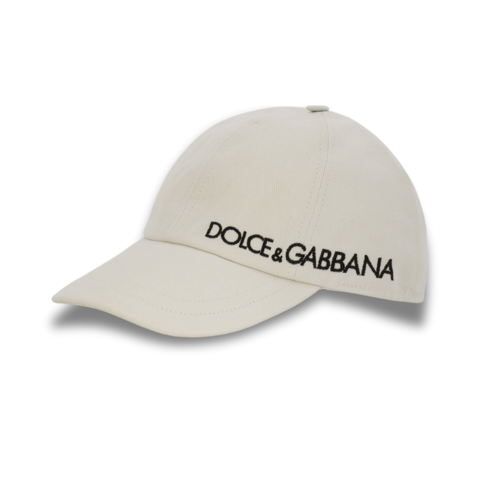 DOLCE & GABBANA BASEBALL CAP WITH LOGO - WHITE