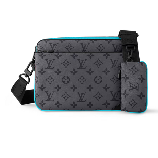 LOUIS VUITTON TRIO MESSENGER BAG MENS - GREY/BLUE