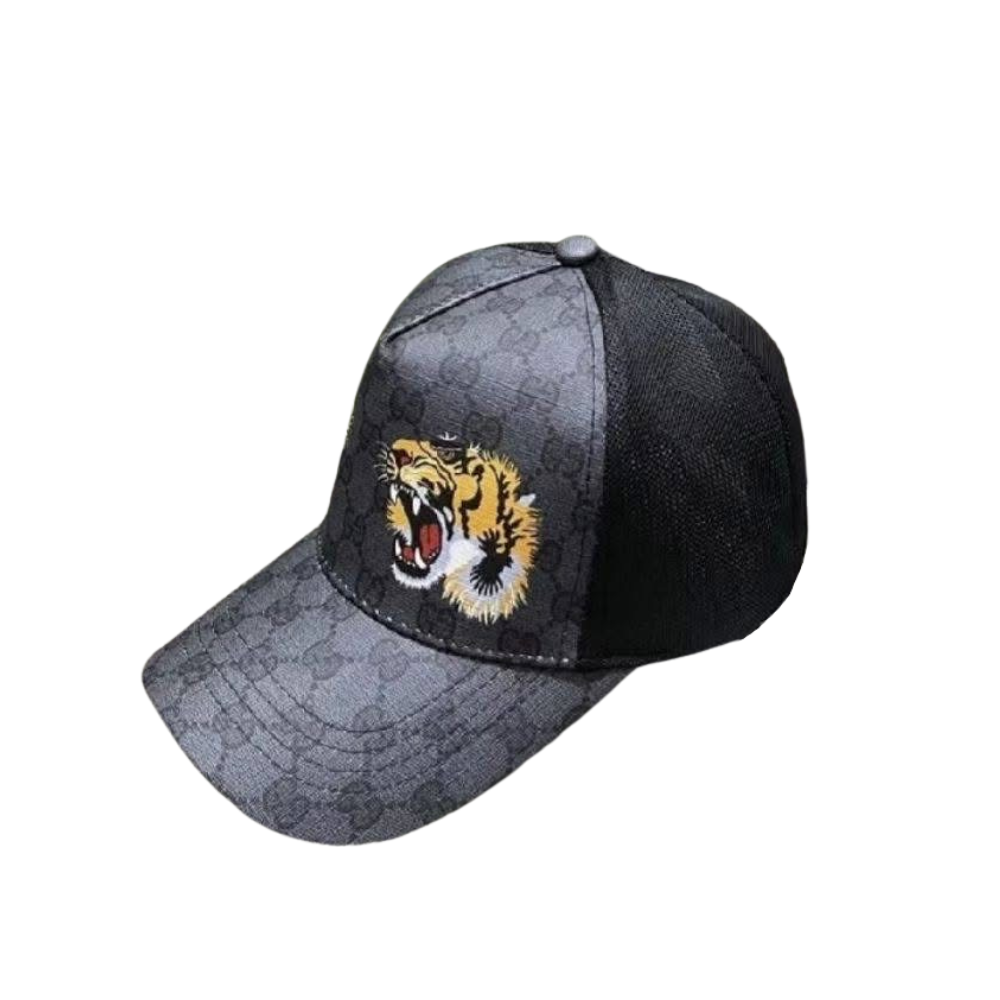 GUCCI GG SUPREME TIGER CAP - BLACK