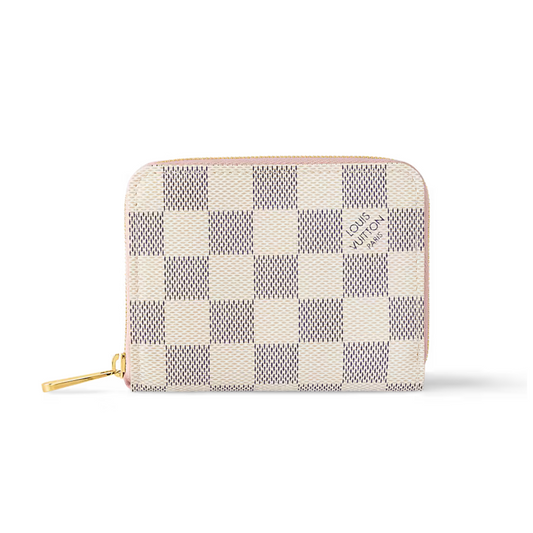 LOUIS VUITTON ZIPPY COIN PURSE DAMIER - WHITE