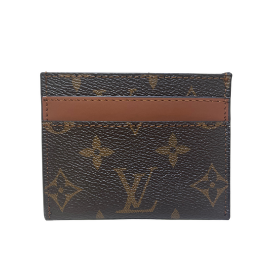 LOUIS VUITTON MONOGRAM DOUBLE CARD HOLDER - BROWN