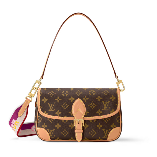 LOUIS VUITTON DIANE MONOGRAM PURSE - BROWN/FUCHSIA