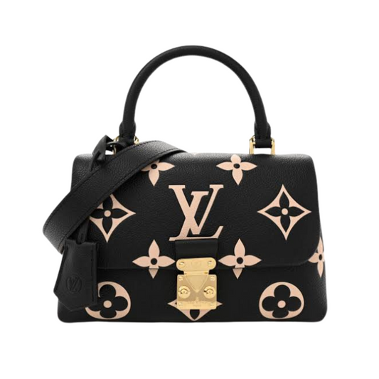 LOUIS VUITTON MADELEINE MM BAG - BLACK/BEIGE