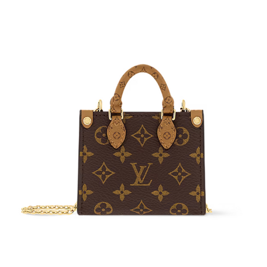 LOUIS VUITTON MICRO BAG ON THE GO PURSE - BROWN/RED