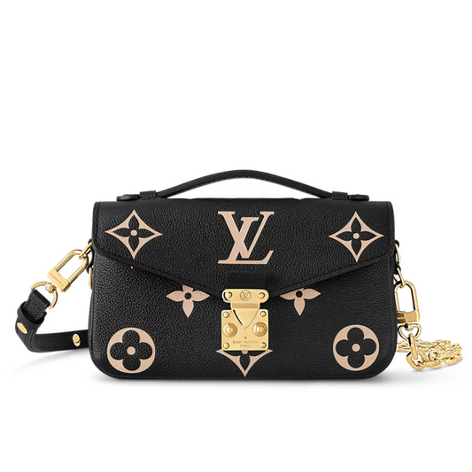 LOUIS VUITTON POCHETTE METIS EAST WEST PURSE - BLACK