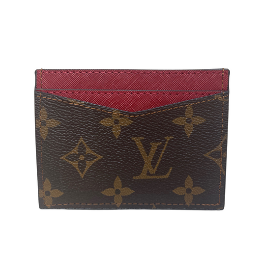 LOUIS VUITTON NEO MONOGRAM CARD HOLDER - BROWN/MAROON