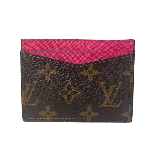 LOUIS VUITTON NEO MONOGRAM CARD HOLDER - BROWN/PINK