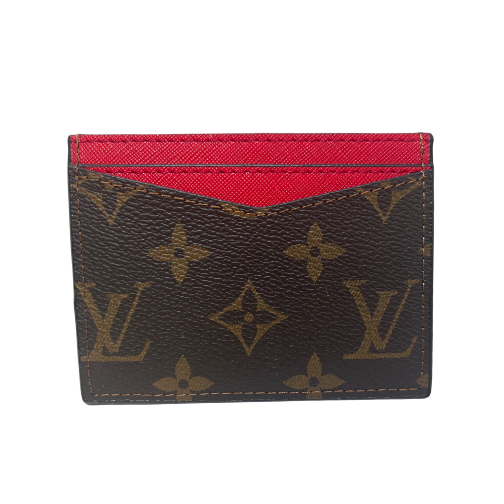 LOUIS VUITTON NEO MONOGRAM CARD HOLDER - BROWN/RED