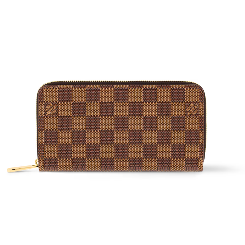 LOUIS VUITTON ZIPPY COIN DAMIER WALLET - BROWN