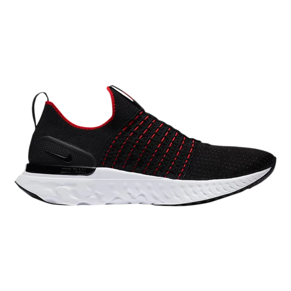 NIKE REACT PHANTOM RUN FLYKNIT 2 - BLACK UNIVERSITY RED - WOMEN'S