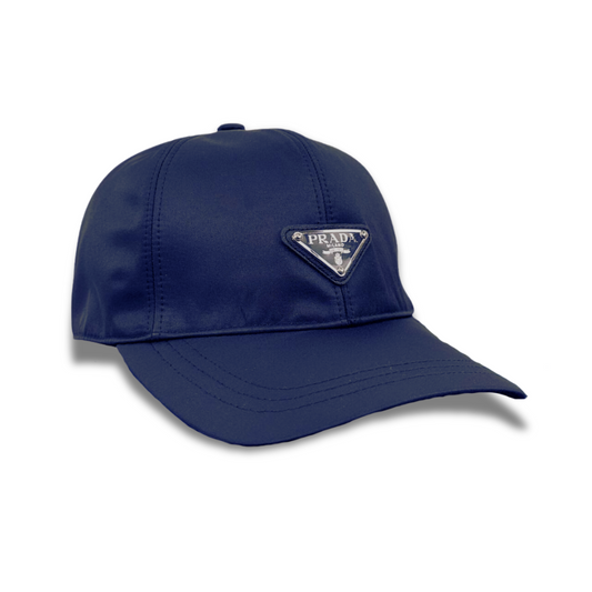 PRADA NYLON BASEBALL CAP - BLUE