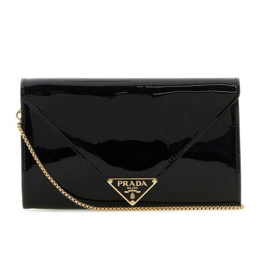 PRADA CLUTCH WITH STRAP - BLACK