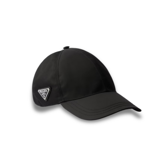 PRADA RE-NYLON BASEBALL CAP - BLACK