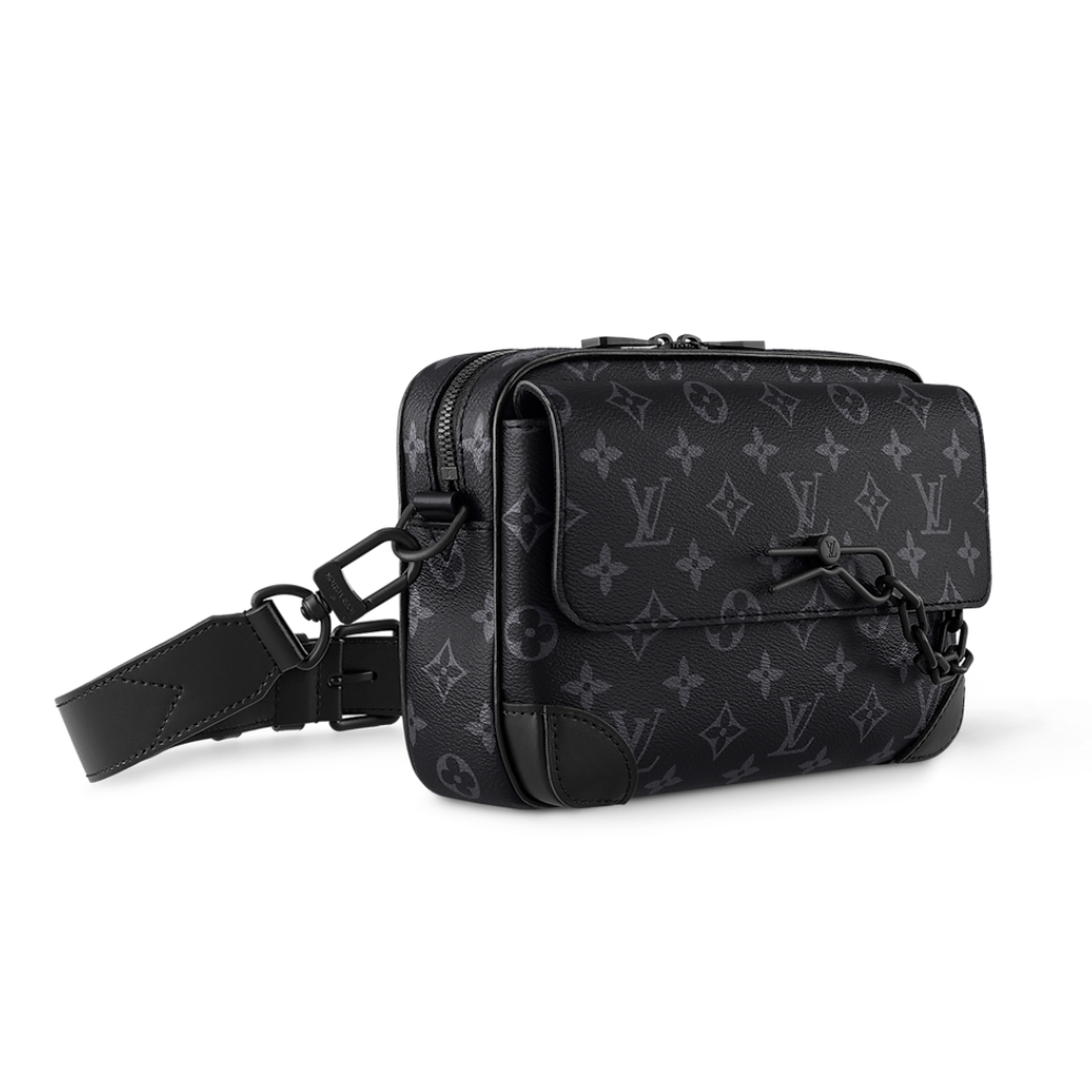 LOUIS VUITTON STEAMER MESSENGER BAG MEN - BLACK/GREY