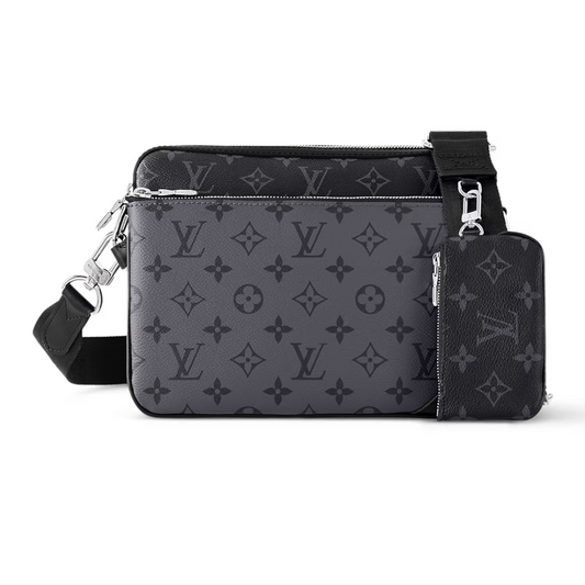 LOUIS VUITTON TRIO MESSENGER BAG MENS - BLACK/GREY