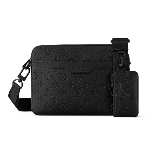 LOUIS VUITTON TRIO MONOGRAM MESSENGER BAG MENS - BLACK