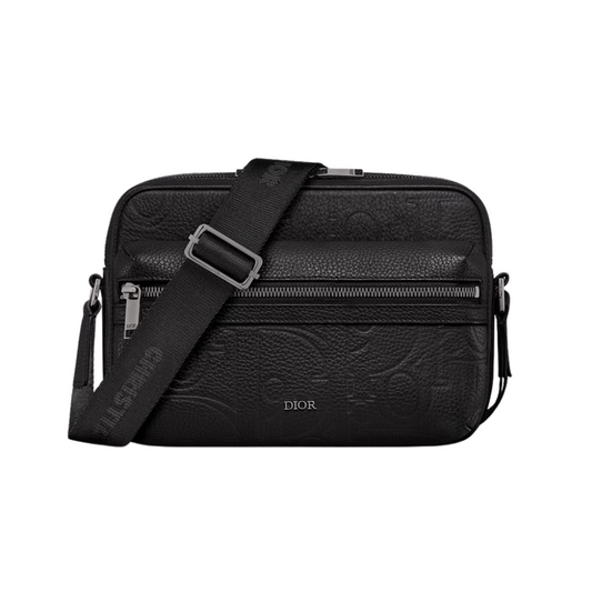 DIOR ZIPPED 2.0 MESSENGER BAG - BLACK