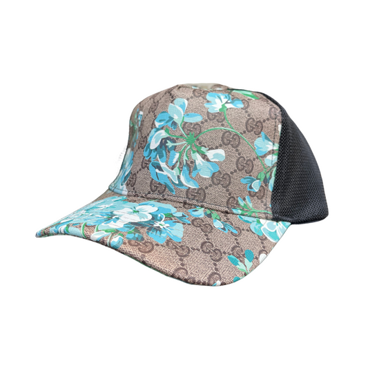 GUCCI GG BLOOM HAT - BLUE/BEIGE