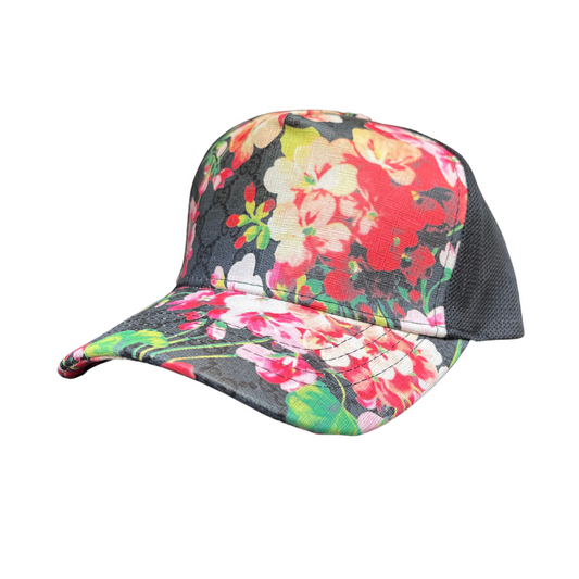 GUCCI GG BLOOM HAT - BLACK/FLORAL