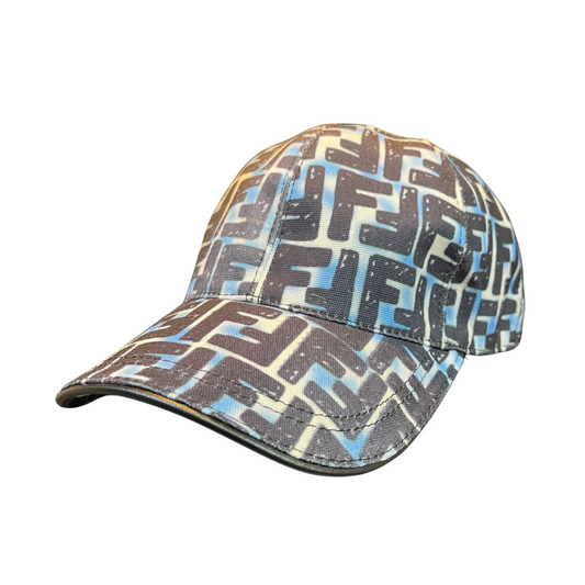 FENDI MONOGRAM ART HAT - BLUE/BLACK