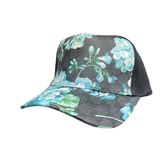 GUCCI GG BLOOM HAT - BLUE/BLACK