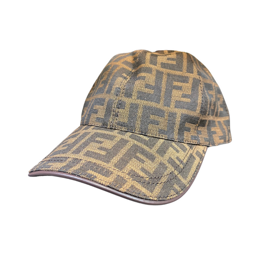 FENDI MONOGRAM HAT - BROWN