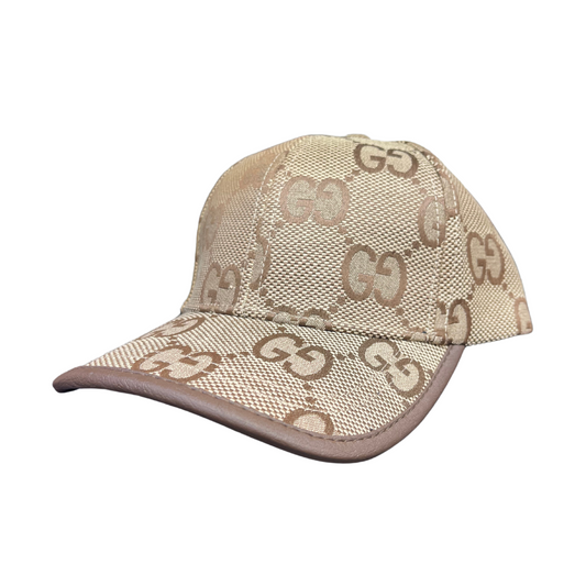 GUCCI GG RIM HAT - BROWN