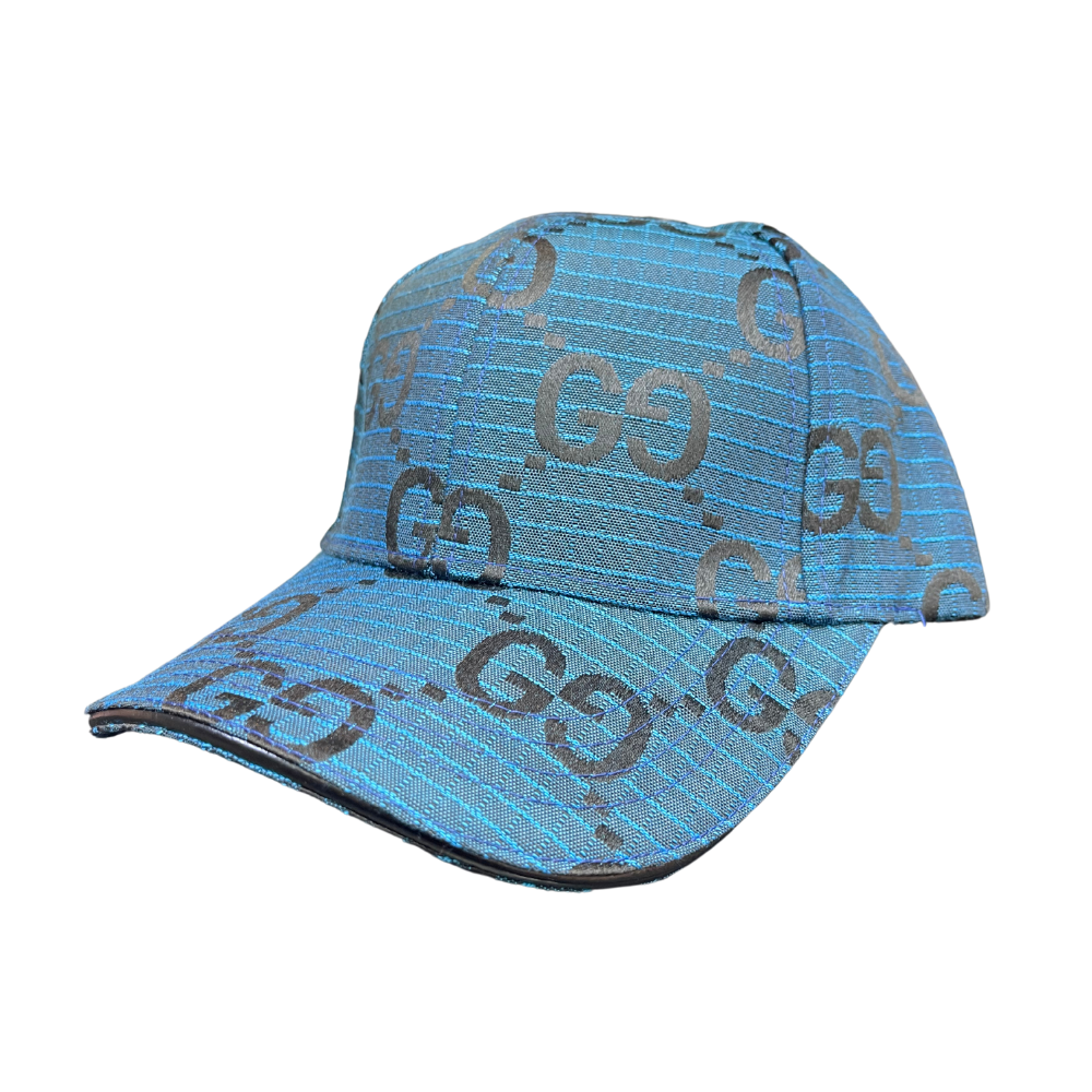 GUCCI GG STITCH HAT - BLUE/BLACK