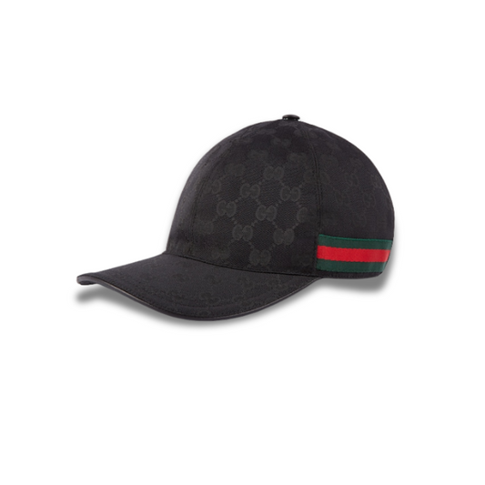 GUCCI GG CANVAS BASEBALL HAT WITH WEB