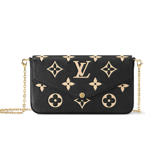 LOUIS VUITTON POCHETTE FELICIE EMPRIENTE CLUTCH - BLACK