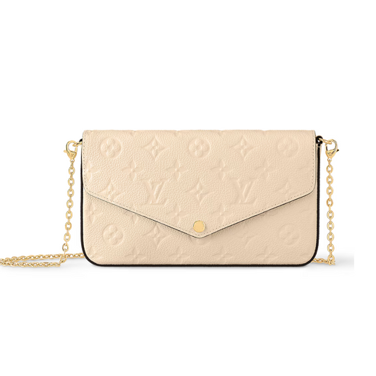 LOUIS VUITTON POCHETTE FELICIE CLUTCH - CREAM