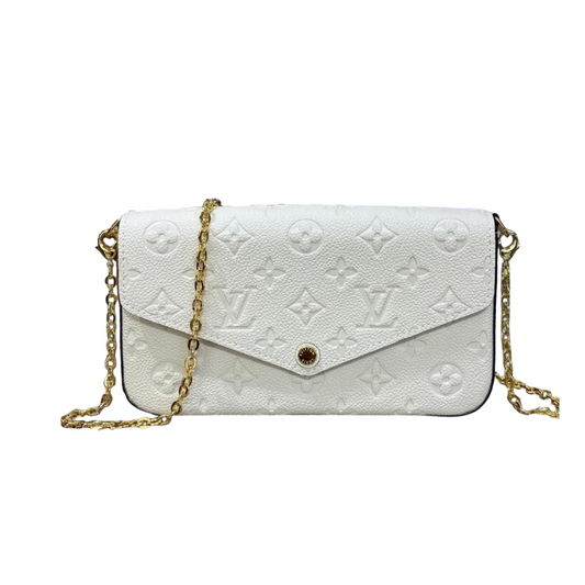 LOUIS VUITTON POCHETTE FELICIE CLUTCH - WHITE